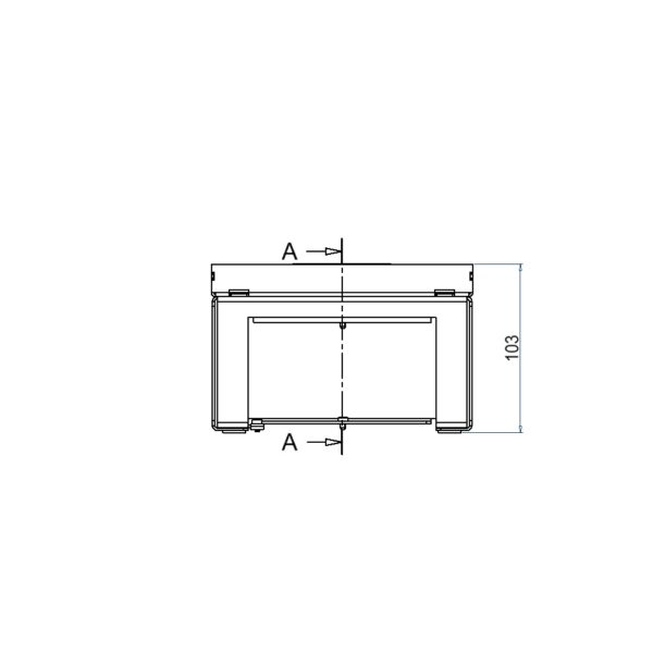 Produktbild UBD 160 157  -  Unterflur-Bodendose UBD 160 inkl. belegtem Deckel aus Chromstahl, geschliffen, und 1 Schnurauslass